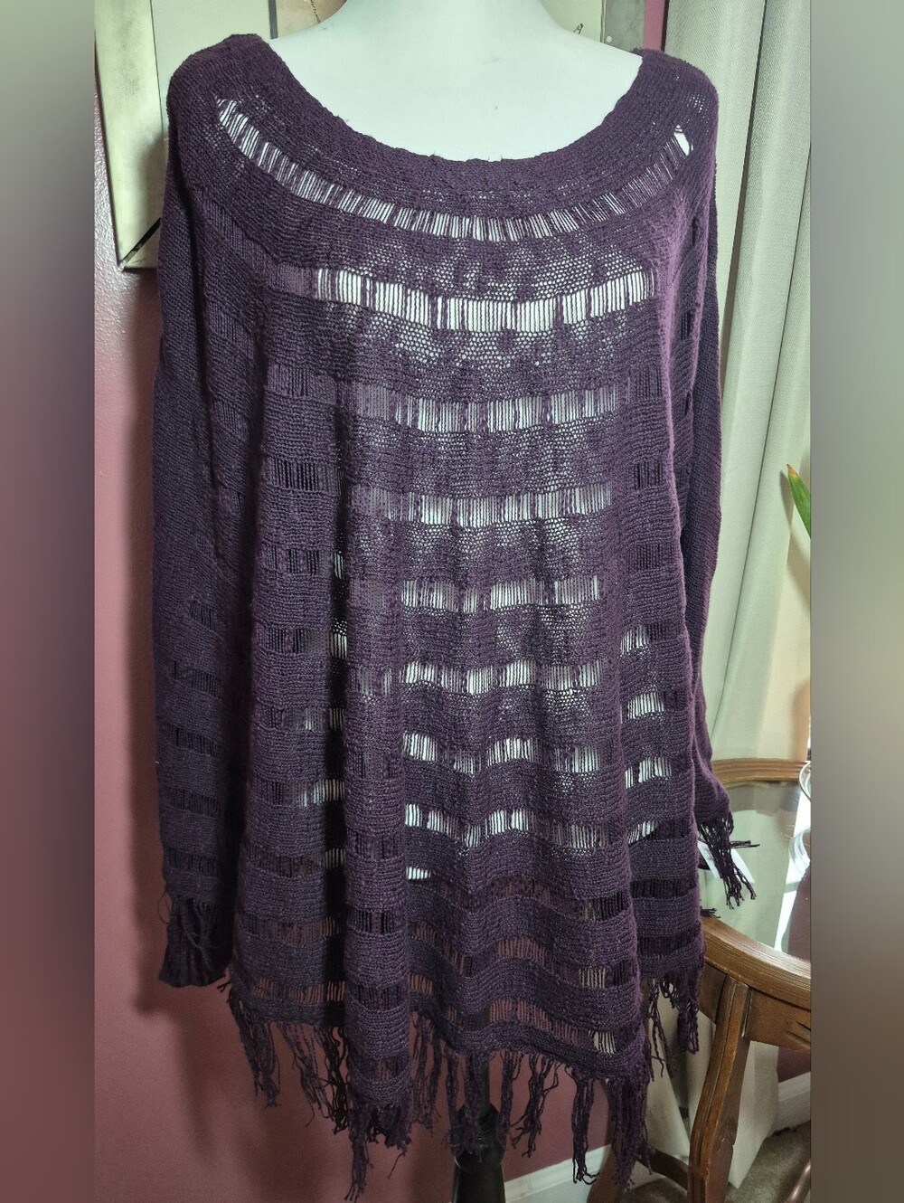 Nine West Jeans Holyoke Poncho Sweater - Size XL